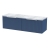 Hudson Reed Fluted Wall Hung 2-Drawer Vanity Unit with Bellato Grey Worktop 1200mm Wide - Satin Blue | Thumbnail Image