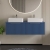 Hudson Reed Fluted Wall Hung 2-Drawer Vanity Unit with Worktop 1200mm Wide - Satin Blue