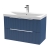 Hudson Reed Fluted Wall Hung 2-Drawer Vanity Unit with Basin 3 800mm Wide - Satin Blue