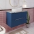Hudson Reed Fluted Wall Hung 2-Drawer Vanity Unit with Bellato Grey Worktop 800mm Wide - Satin Blue