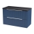 Hudson Reed Fluted Wall Hung 2-Drawer Vanity Unit with Sparkling Black Worktop 800mm Wide - Satin Blue