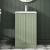 Hudson Reed Fluted Floor Standing 2-Door Vanity Unit with Basin 2 500mm Wide - Satin Green | Thumbnail Image