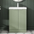 Hudson Reed Fluted Floor Standing 2-Door Vanity Unit with Basin 3 600mm Wide - Satin Green | Thumbnail Image
