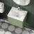 Hudson Reed Fluted Wall Hung 1-Drawer Vanity Unit with Basin 1 500mm Wide - Satin Green | Thumbnail Image