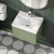 Hudson Reed Fluted Wall Hung 1-Drawer Vanity Unit with Basin 1 500mm Wide - Satin Green | Thumbnail Image