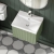 Hudson Reed Fluted Wall Hung 1-Drawer Vanity Unit with Basin 3 500mm Wide - Satin Green | Thumbnail Image