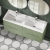 Hudson Reed Fluted Wall Hung 4-Drawer Vanity Unit with Double Polymarble Basin 1200mm Wide - Satin Green | Thumbnail Image