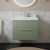 Hudson Reed Fluted Wall Hung 2-Drawer Vanity Unit with Basin 3 600mm Wide - Satin Green