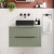Hudson Reed Fluted Wall Hung 2-Drawer Vanity Unit with Carrera Marble Worktop 600mm Wide - Satin Green | Thumbnail Image