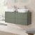 Hudson Reed Fluted Wall Hung 4-Drawer Vanity Unit with Worktop 1200mm Wide - Satin Green | Thumbnail Image