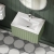 Hudson Reed Fluted Wall Hung 1-Drawer Vanity Unit with Basin 2 600mm Wide - Satin Green | Thumbnail Image