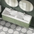 Hudson Reed Fluted Wall Hung 2-Drawer Vanity Unit with Double Polymarble Basin 1200mm Wide - Satin Green | Thumbnail Image