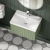 Hudson Reed Fluted Wall Hung 1-Drawer Vanity Unit with Basin 3 600mm Wide - Satin Green | Thumbnail Image