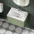 Hudson Reed Fluted Wall Hung 1-Drawer Vanity Unit with Basin 3 600mm Wide - Satin Green | Thumbnail Image