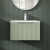 Hudson Reed Fluted Wall Hung 1-Drawer Vanity Unit with Basin 3 600mm Wide - Satin Green | Thumbnail Image