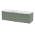 Hudson Reed Fluted Wall Hung 2-Drawer Vanity Unit with Bellato Grey Worktop 1200mm Wide - Satin Green | Thumbnail Image