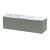 Hudson Reed Fluted Wall Hung 2-Drawer Vanity Unit with Carrera Marble Worktop 1200mm Wide - Satin Green | Thumbnail Image