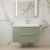Hudson Reed Fluted Wall Hung 2-Drawer Vanity Unit with Basin 3 800mm Wide - Satin Green