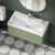 Hudson Reed Fluted Wall Hung 1-Drawer Vanity Unit with Basin 1 800mm Wide - Satin Green | Thumbnail Image