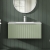 Hudson Reed Fluted Wall Hung 1-Drawer Vanity Unit with Basin 2 800mm Wide - Satin Green | Thumbnail Image