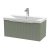 Hudson Reed Fluted Wall Hung 1-Drawer Vanity Unit with Basin 3 800mm Wide - Satin Green