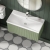 Hudson Reed Fluted Wall Hung 1-Drawer Vanity Unit with Basin 3 800mm Wide - Satin Green | Thumbnail Image