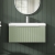 Hudson Reed Fluted Wall Hung 1-Drawer Vanity Unit with Basin 3 800mm Wide - Satin Green | Thumbnail Image