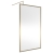 Hudson Reed Full Outer Framed Wetroom Screen 1200mm W x 1950mm H with Support Bar 8mm Glass - Brushed Brass