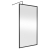Hudson Reed Full Outer Framed Wetroom Screen 1100mm W x 1950mm H with Support Bar 8mm Glass - Matt Black