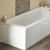 Hudson Reed MDF Straight End Bath Panel and Plinth 560mm H x 750mm W - Gloss White