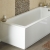 Hudson Reed MDF Straight Front Bath Panel and Plinth 560mm H x 1700mm W - Gloss White