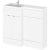 Hudson Reed Fusion LH Combination Unit with 500mm WC Unit - 1000mm Wide - Gloss White