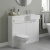Hudson Reed Fusion RH Combination Unit with Round Semi Recessed Basin 1000mm Wide - Gloss White