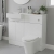 Hudson Reed Fusion LH Combination Unit with Square Semi Recessed Basin 1000mm Wide - Gloss White