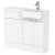Hudson Reed Fusion RH Combination Unit with Square Semi Recessed Basin 1000mm Wide - Gloss White