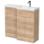 Hudson Reed Fusion RH Combination Unit with L Shape Basin - 1100mm Wide - Bleached Oak | Thumbnail Image