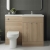 Hudson Reed Fusion RH Combination Unit with L Shape Basin - 1100mm Wide - Bleached Oak | Thumbnail Image