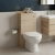 Hudson Reed Fusion Compact WC Unit with Coloured Worktop 500mm Wide - Bleached Oak | Thumbnail Image
