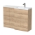 Hudson Reed Fusion RH Combination Unit with 300mm Base Unit - 1200mm Wide - Bleached Oak | Thumbnail Image