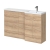 Hudson Reed Fusion RH Combination Unit with 600mm WC Unit - 1500mm Wide - Bleached Oak | Thumbnail Image