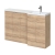 Hudson Reed Fusion RH Combination Unit with 300mm Base Unit x 3 - 1500mm Wide - Bleached Oak | Thumbnail Image