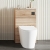 Hudson Reed Fusion Compact WC Unit with Coloured Worktop 600mm Wide - Bleached Oak | Thumbnail Image