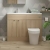 Hudson Reed Fusion LH Combination Unit with 500mm WC Unit - 1000mm Wide - Bleached Oak | Thumbnail Image