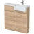 Hudson Reed Fusion RH Combination Unit with Round Semi Recessed Basin 1100mm Wide - Bleached Oak | Thumbnail Image