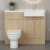 Hudson Reed Fusion RH Combination Unit with Round Semi Recessed Basin 1100mm Wide - Bleached Oak | Thumbnail Image