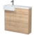 Hudson Reed Fusion LH Combination Unit with Square Semi Recessed Basin 1000mm Wide - Bleached Oak | Thumbnail Image