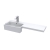 Hudson Reed Fusion LH Combination Unit with Square Semi Recessed Basin 1000mm Wide - Pebble Grey