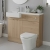 Hudson Reed Fusion LH Combination Unit with Square Semi Recessed Basin 1000mm Wide - Bleached Oak | Thumbnail Image