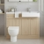 Hudson Reed Fusion RH Combination Unit with Square Semi Recessed Basin 1100mm Wide - Bleached Oak | Thumbnail Image