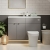 Hudson Reed Fusion Compact Combination Unit with 600mm WC Unit - 1200mm Wide - Pebble Grey